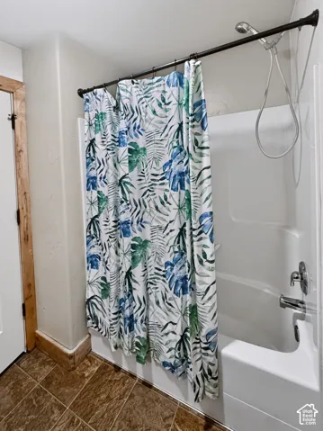Tub and shower combination.