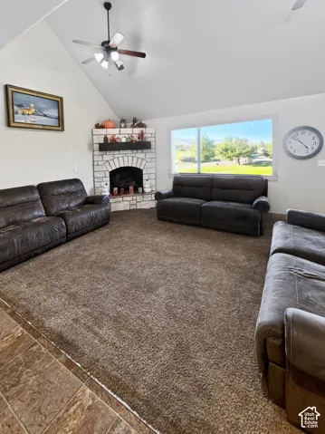The family room, open floor plan off the kitchen.