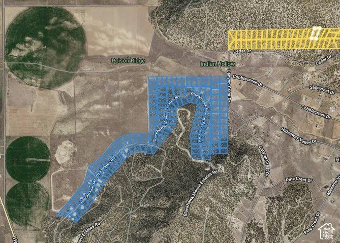 Property Plat Map. Visual representation of parcel boundaries and lot distribution for the property. Buyer to verify property lines.