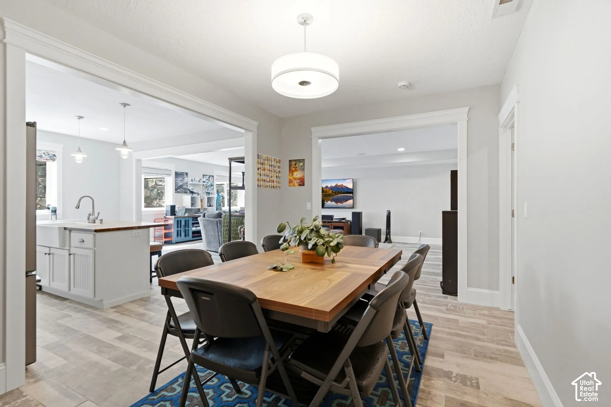 Lower level-ADU dining are with view into kitchen and family room