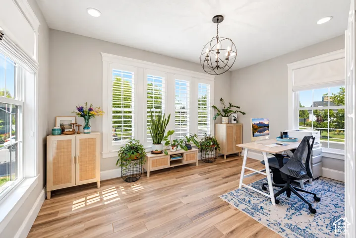 Bright, open office right off the main entry
