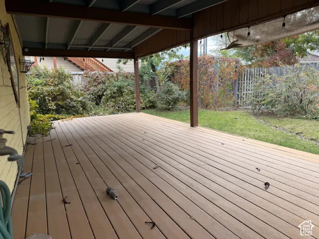 HUGE trex deck, covered