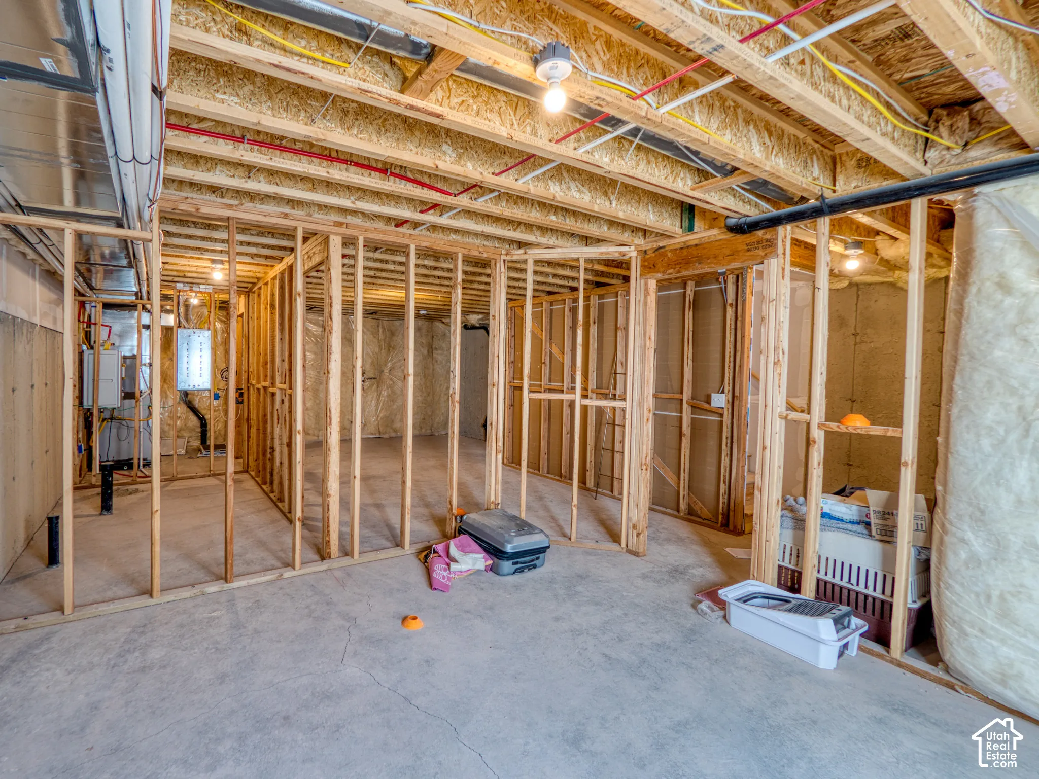 rough in for future  bathroom and bedroom.