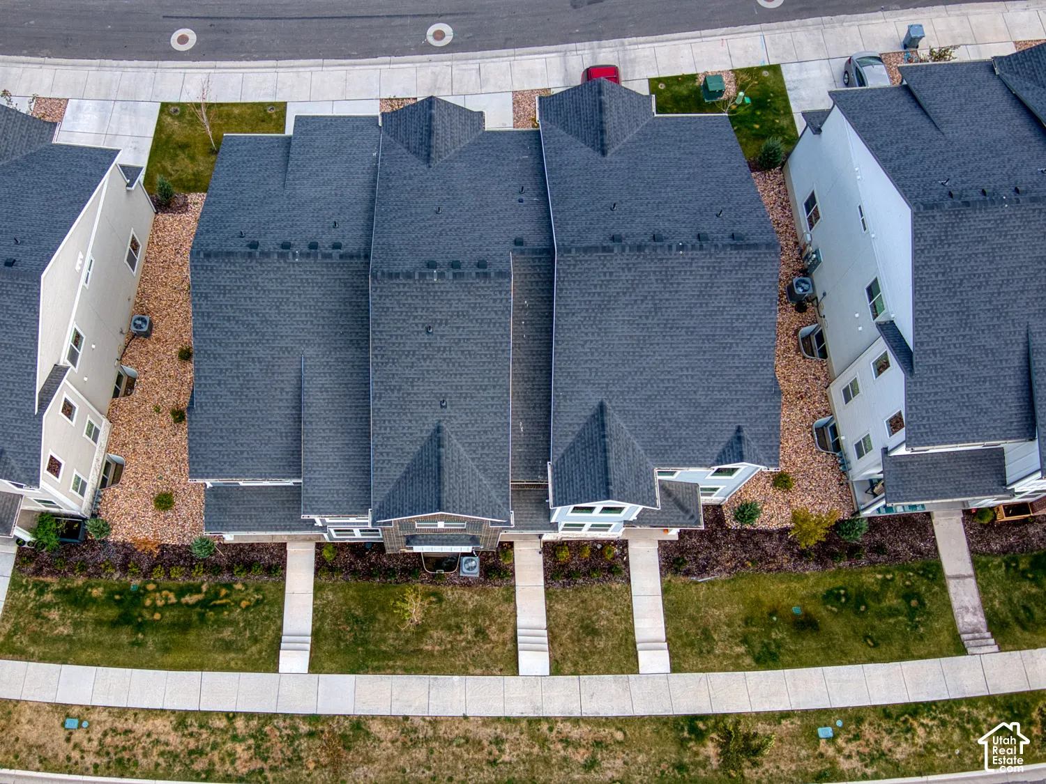 Aerial view of multi-level residential structure