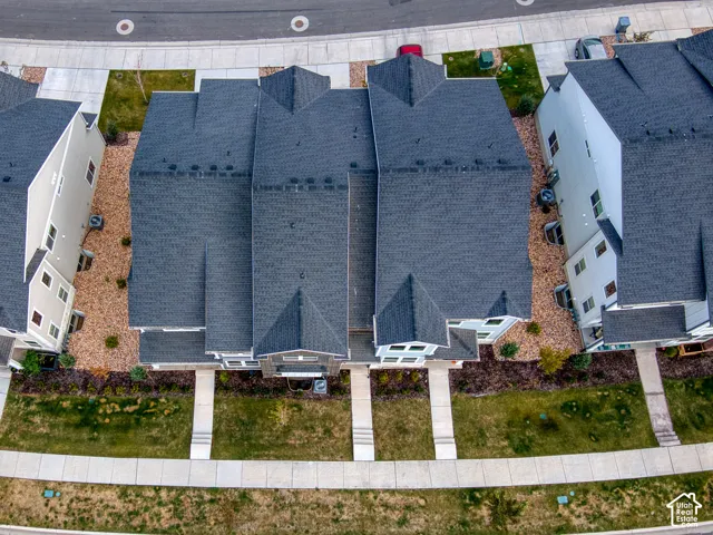 Aerial view of multi-level residential structure