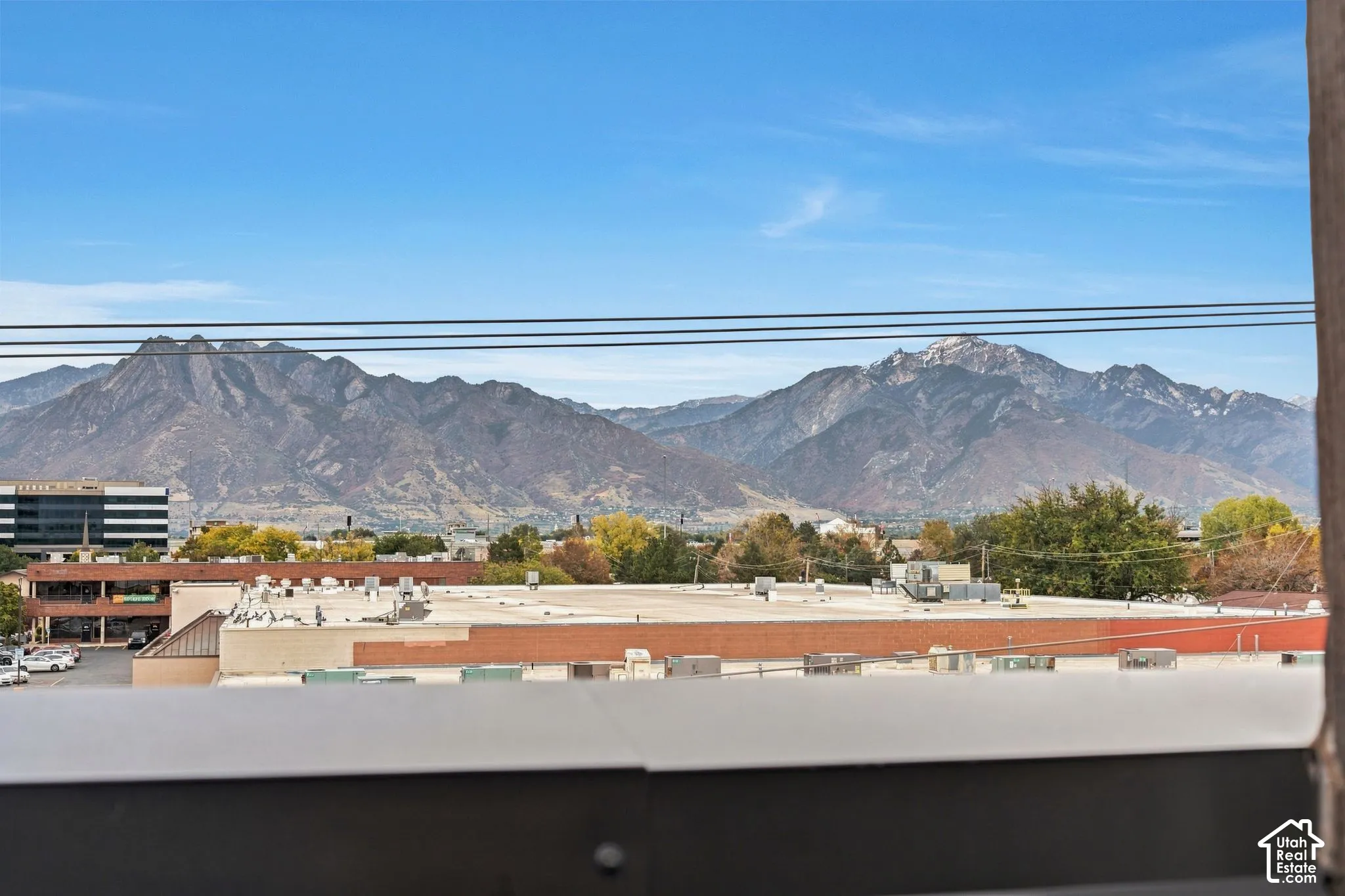 Expansive mountain range backdrop