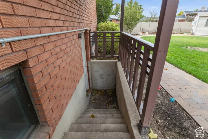 Exterior stairway leading to basement 1.