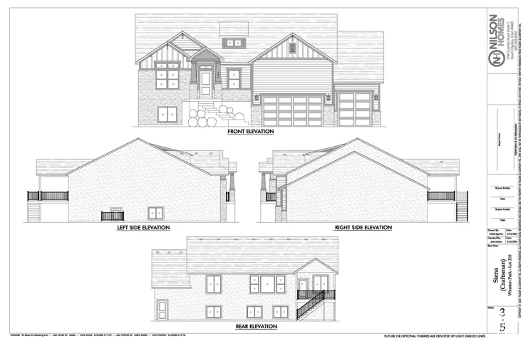 Architectural Rendering. Illustrating exterior elevations for the property