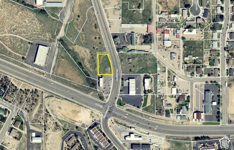 Aerial Survey Map. Illustrating the physical boundaries and geographic orientation of the property