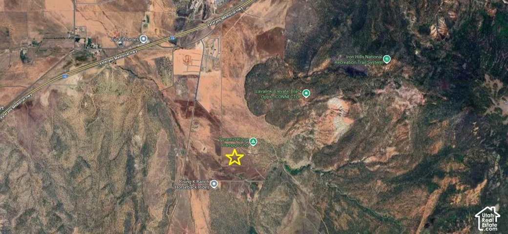 Aerial Satellite Map. Demonstrating the geographic coordinates and topographical position of the property