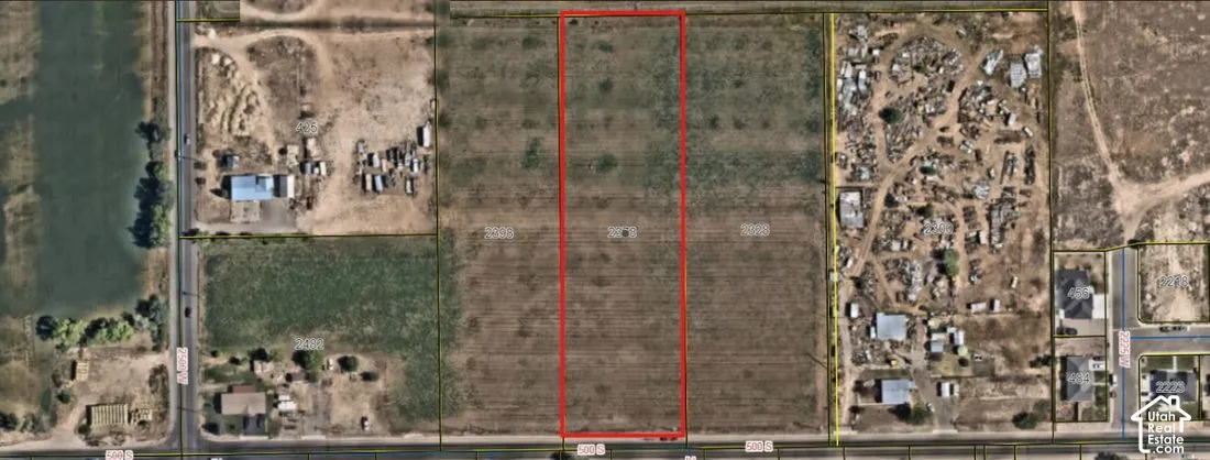 Aerial Survey Map. Illustrating the boundaries and recorded dimensions of the property