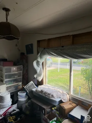 Large window featuring a white frame with natural light exposure