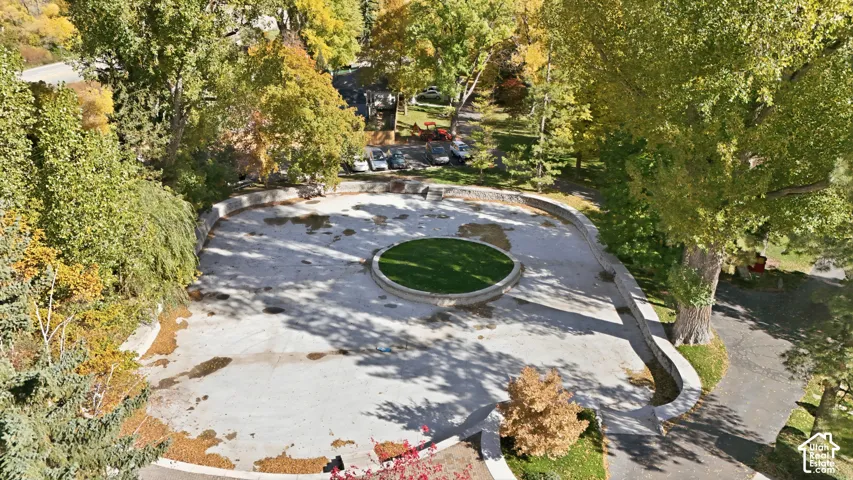 Concrete-lined pond that is filled in for the warm season and emptied for the cold season