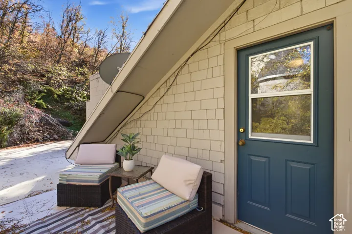 Exterior balcony from the reading nook in the primary bedroom