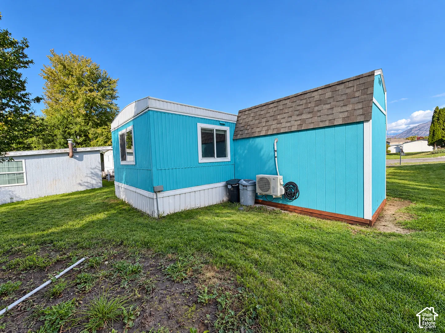 Backyard behind shed