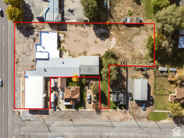 Drone shot of the 3 parcels. Lines may not be exact.