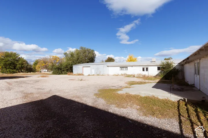 Back of lot facing north