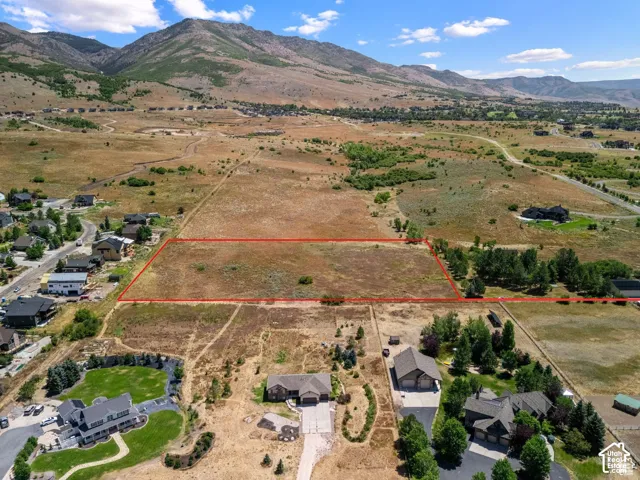 Aerial overview of property's location with rural landscape