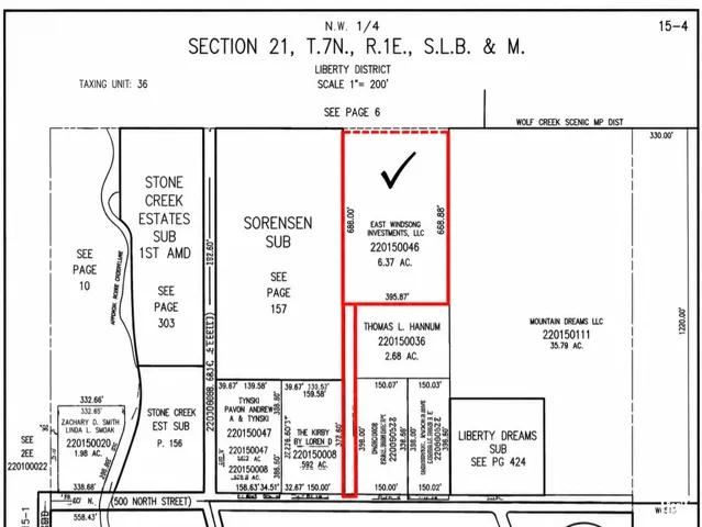Plat Map. Illustrating the boundaries and dimensions of the property
