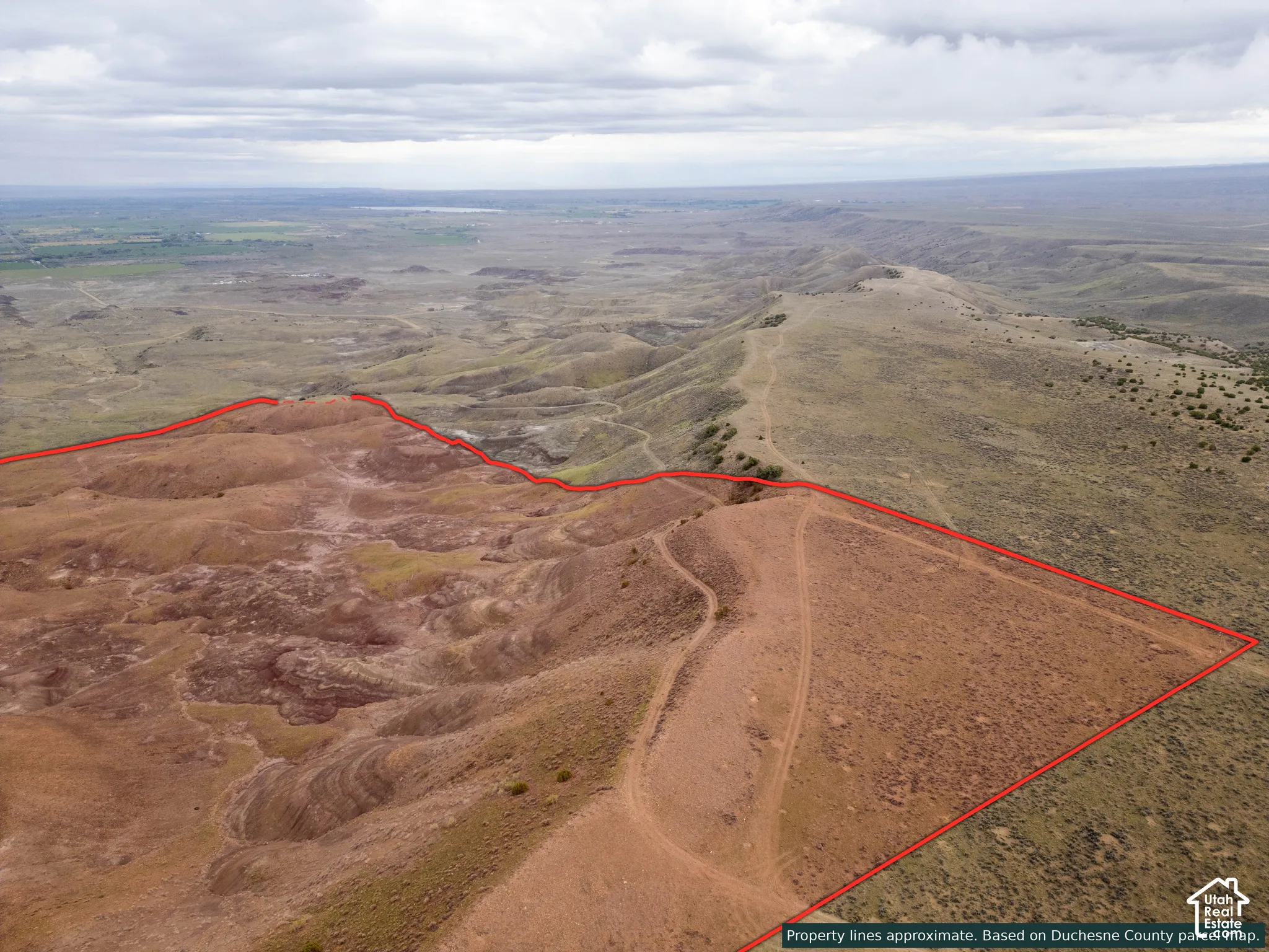 Expansive land parcel featuring rugged topography, natural desert terrain, and elevated ridgeline elevations