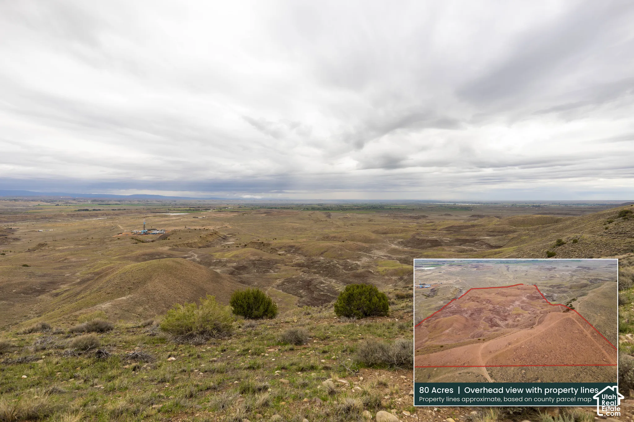 Eighty acres of expansive, rolling terrain featuring native vegetation and natural desert topography