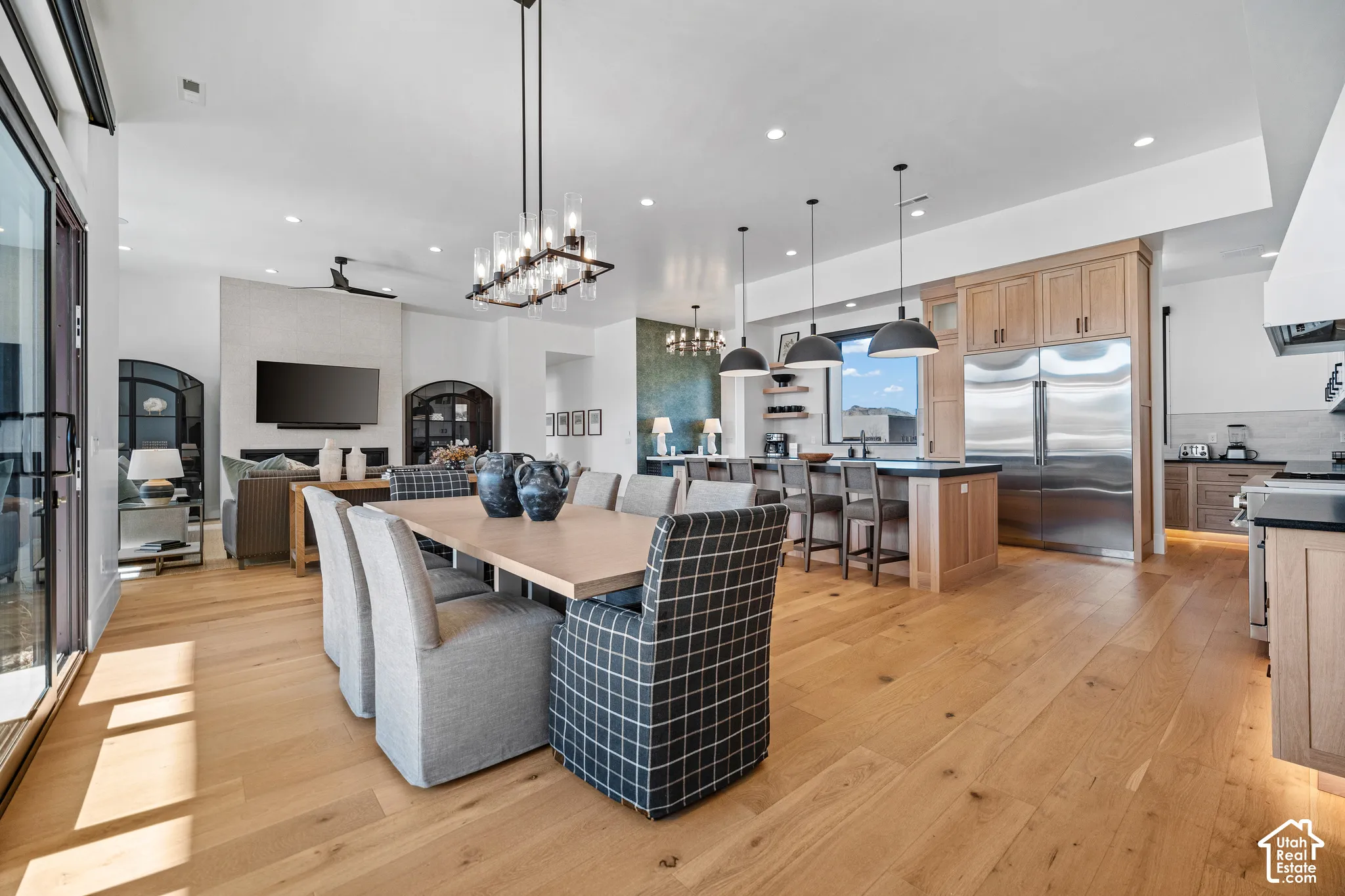 Dining room open to the kitchen and great room