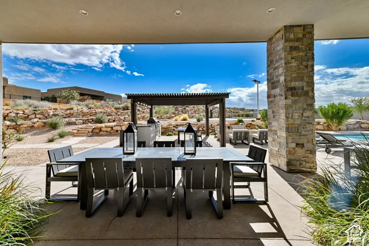 Covered outdoor dining