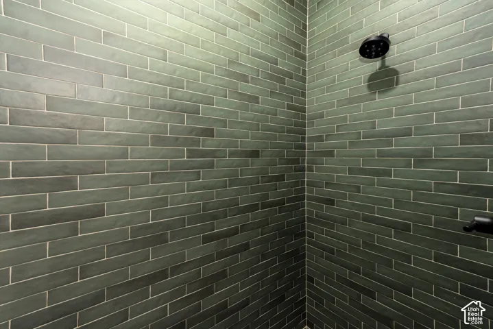 Bunk room bath shower with detailed tile