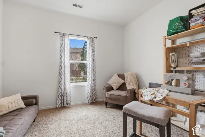 Main floor bedroom.  Primary room is upstairs.  This is more for office or den.