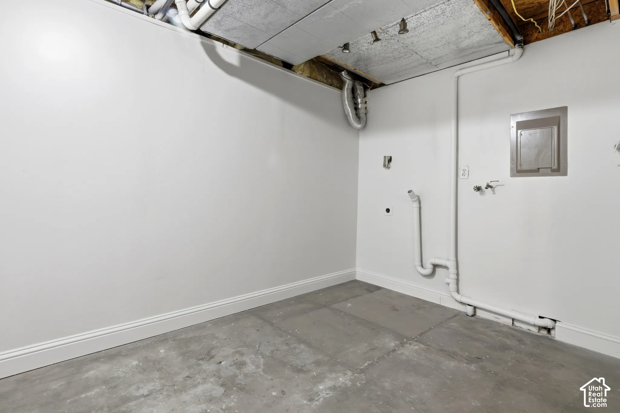 Laundry, mechanical room and storage area