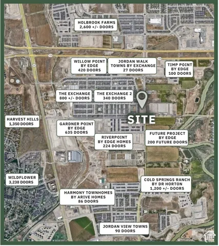 Site Plan Map. Documenting regional development density and unit counts relative to the property