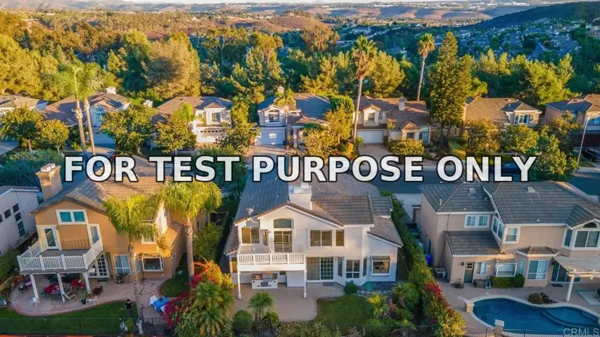 Demo/Test Data 12118 Ferncrest Place, San Diego, Ca 92128