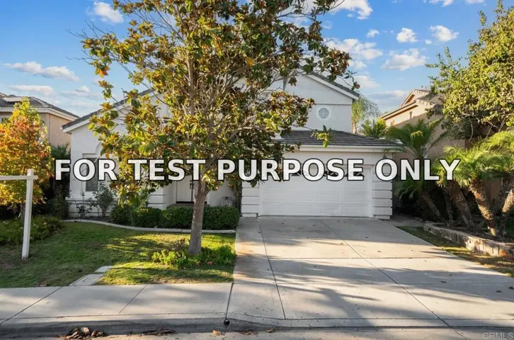 Demo/Test Data 12118 Ferncrest Place, San Diego, Ca 92128