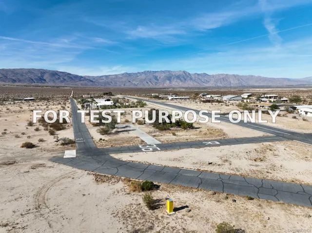 Demo/Test Data 2772 Stinson Rd Unit 20 And 21, Borrego Springs, Ca 92004