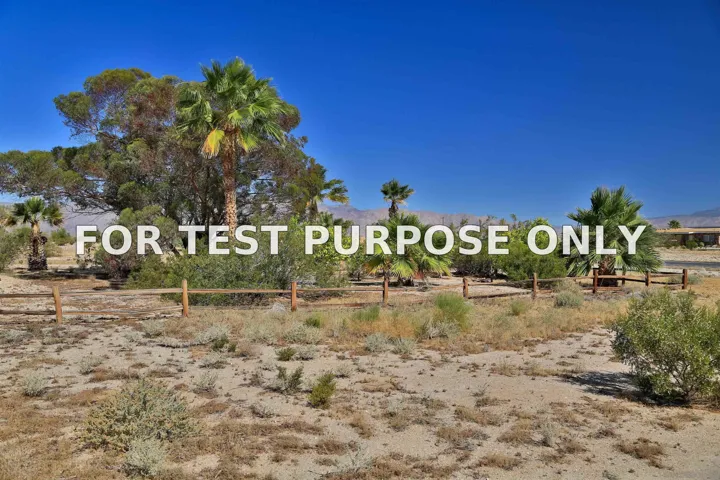 Demo/Test Data 2772 Stinson Rd Unit 20 And 21, Borrego Springs, Ca 92004