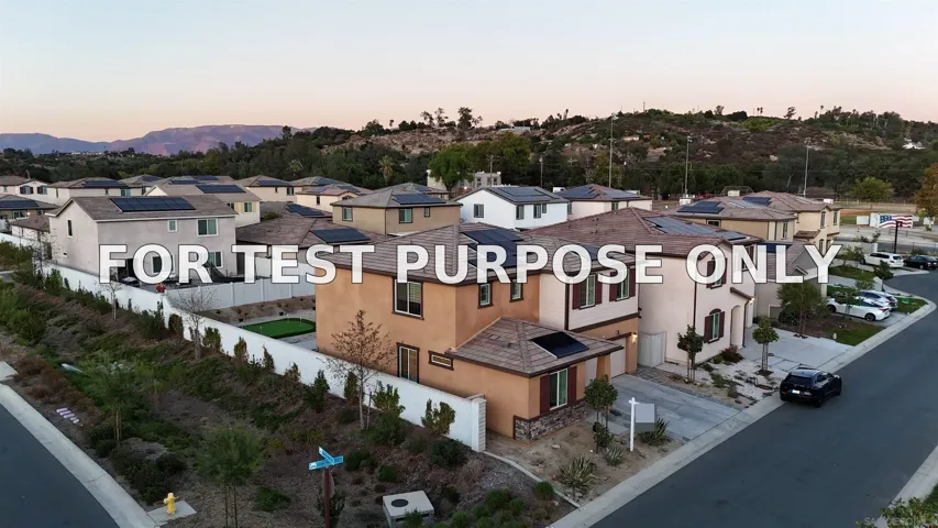 Demo/Test Data 28229 Oak Perch Ct, Valley Center, Ca 92082
