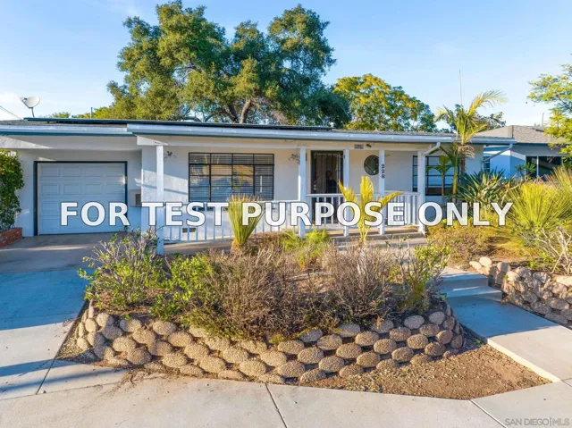 Demo/Test Data 228 E 15th Ave, Escondido, Ca 92025
