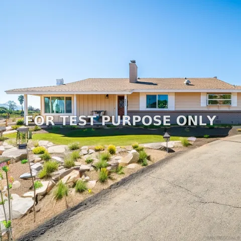 Demo/Test Data 6825 Kellyn Lane, Vista, Ca 92084