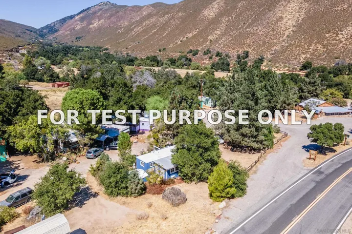 Demo/Test Data 36342 Highway 78 Space 17, Julian, Ca 92036