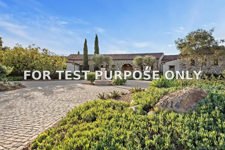 Demo/Test Data 8114 Sendero De La Pradera, San Diego, Ca 92127