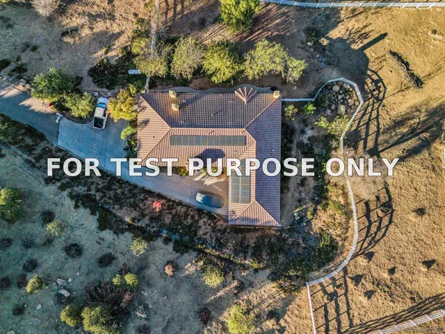 Demo/Test Data 18763 Rangeland Road, Ramona, Ca 92065