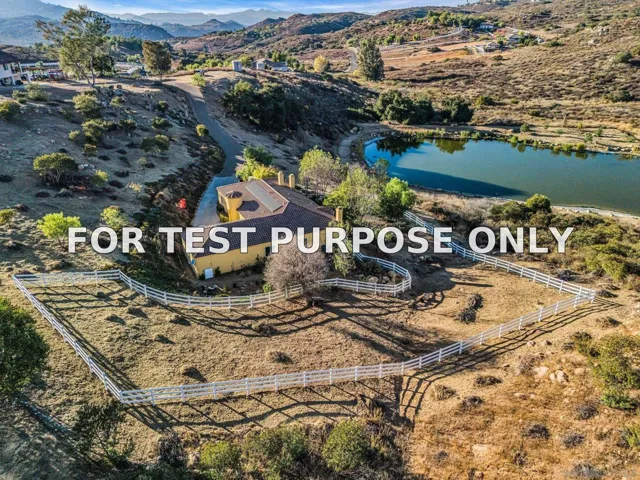 Demo/Test Data 18763 Rangeland Road, Ramona, Ca 92065