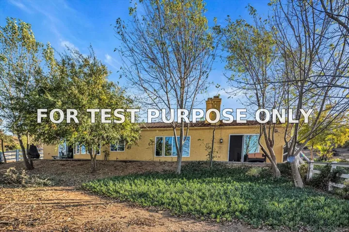 Demo/Test Data 18763 Rangeland Road, Ramona, Ca 92065