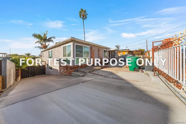 Demo/Test Data 1568 Burton St, San Diego, Ca 92111