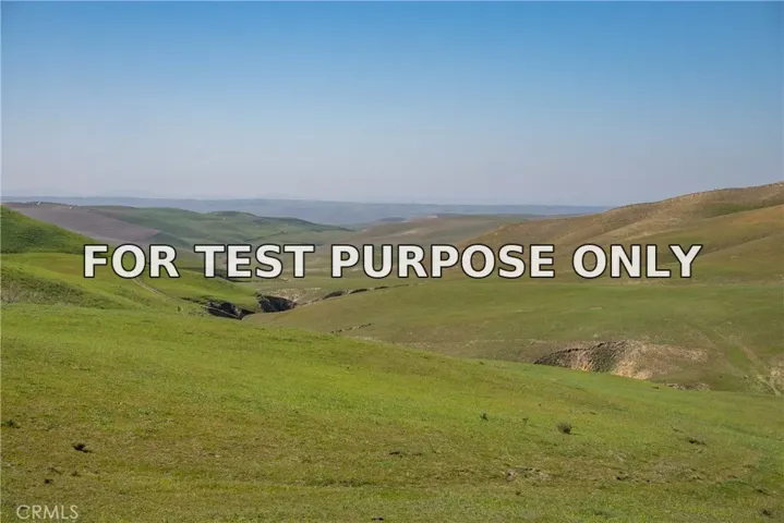 Demo/Test Data 3160 Gillis Canyon, Shandon, Ca 93461