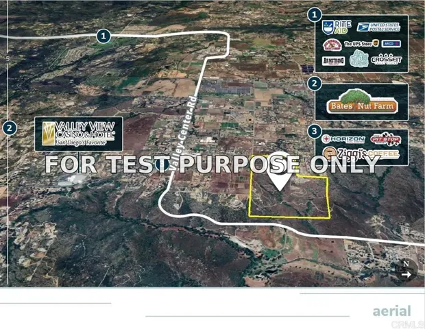 Demo/Test Data 16556 Vesper, Valley Center, Ca 92082