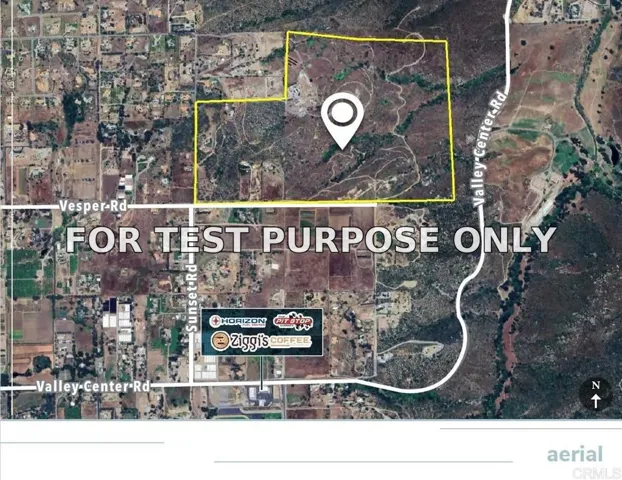 Demo/Test Data 16556 Vesper, Valley Center, Ca 92082