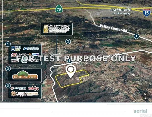 Demo/Test Data 16556 Vesper, Valley Center, Ca 92082