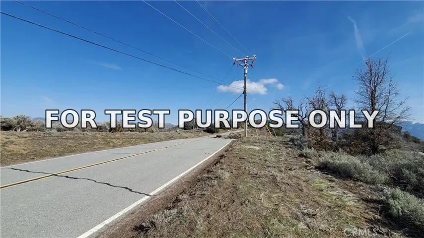 Demo/Test Data 25041 Jacaranda, Tehachapi, Ca 93561