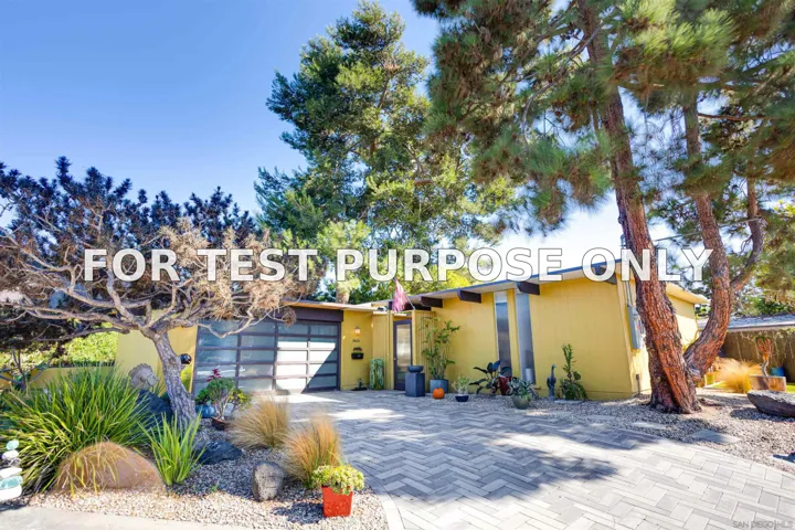 Demo/Test Data 3455 Aldford Drive, San Diego, Ca 92111